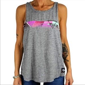 PINK xsmall grey gym/yoga/sleep cotton tank top